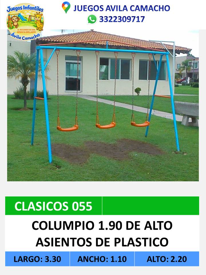 columpio 3 asientos 1.90